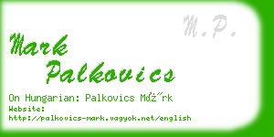 mark palkovics business card